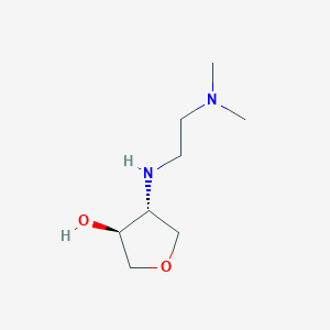 molecular formula C8H18N2O2 B13353027 (3S,4R)-4-{[2-(dimethylamino)ethyl]amino}oxolan-3-ol 