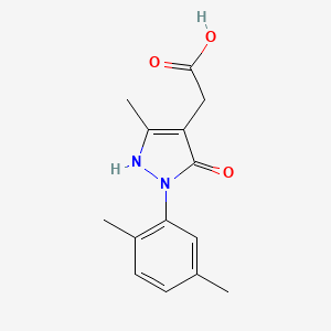 2-(2-(2,5-Dimethylphenyl)-5-methyl-3-oxo-2,3-dihydro-1H-pyrazol-4-yl)acetic acid