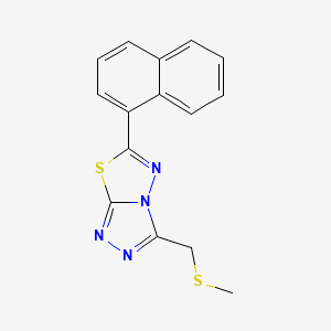 3-[(Methylsulfanyl)methyl]-6-(naphthalen-1-yl)[1,2,4]triazolo[3,4-b][1,3,4]thiadiazole