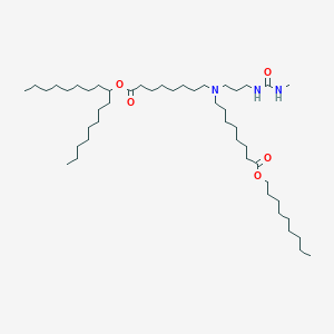 molecular formula C47H93N3O5 B13353072 Heptadecan-9-yl 8-((3-(3-methylureido)propyl)(8-(nonyloxy)-8-oxooctyl)amino)octanoate 