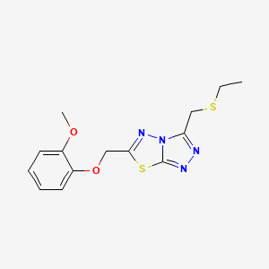 3-[(Ethylsulfanyl)methyl]-6-[(2-methoxyphenoxy)methyl][1,2,4]triazolo[3,4-b][1,3,4]thiadiazole