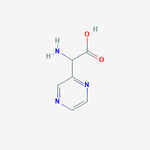 molecular formula C6H7N3O2 B1335313 Amino(pyrazin-2-yl)acetic acid CAS No. 1043865-63-9