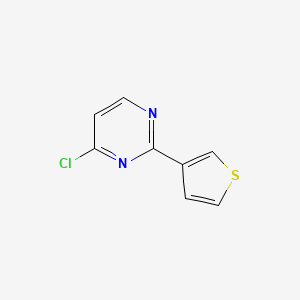 molecular formula C8H5ClN2S B13353136 4-Chloro-2-(thiophen-3-YL)pyrimidine 