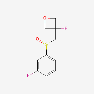 3-Fluoro-3-(((3-fluorophenyl)sulfinyl)methyl)oxetane