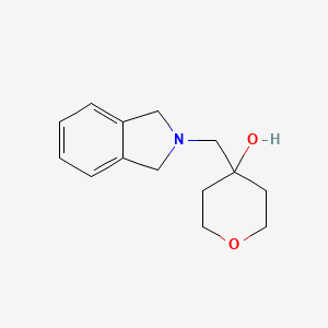 molecular formula C14H19NO2 B13353175 4-(Isoindolin-2-ylmethyl)tetrahydro-2H-pyran-4-ol 