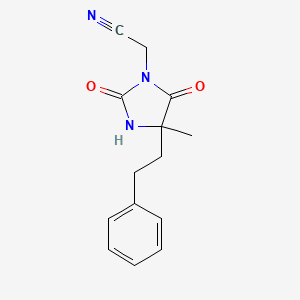 2-(4-Methyl-2,5-dioxo-4-phenethylimidazolidin-1-yl)acetonitrile