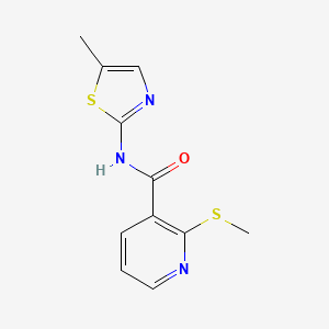 2-methylsulfanyl-N-(5-methyl-1,3-thiazol-2-yl)pyridine-3-carboxamide