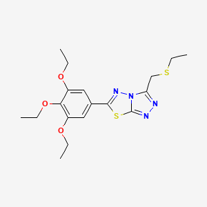 3-[(Ethylsulfanyl)methyl]-6-(3,4,5-triethoxyphenyl)[1,2,4]triazolo[3,4-b][1,3,4]thiadiazole