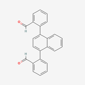 molecular formula C24H16O2 B13353348 2,2'-(Naphthalene-1,4-diyl)dibenzaldehyde 