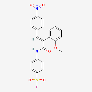 4-(2-(2-Methoxyphenyl)-3-(4-nitrophenyl)acrylamido)benzene-1-sulfonyl fluoride