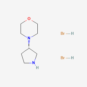 molecular formula C8H18Br2N2O B13353375 (S)-4-(Pyrrolidin-3-yl)morpholine dihydrobromide 