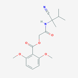 molecular formula C17H22N2O5 B13353381 [(1-Cyano-1,2-dimethylpropyl)carbamoyl]methyl 2,6-dimethoxybenzoate 