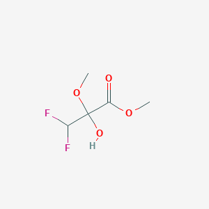 molecular formula C5H8F2O4 B13353387 Methyl 3,3-difluoro-2-hydroxy-2-methoxypropanoate 