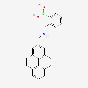 molecular formula C24H20BNO2 B13353393 [2-({[(Pyren-2-YL)methyl]amino}methyl)phenyl]boronic acid CAS No. 921198-25-6