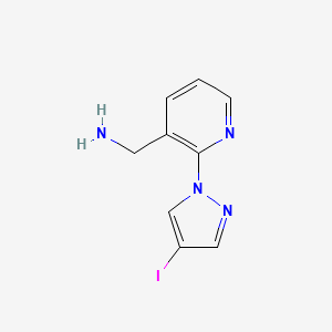 (2-(4-Iodo-1H-pyrazol-1-yl)pyridin-3-yl)methanamine