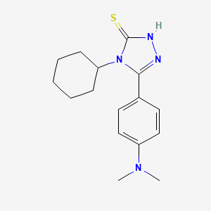 molecular formula C16H22N4S B13353423 4-Cyclohexyl-5-(4-(dimethylamino)phenyl)-2,4-dihydro-3H-1,2,4-triazole-3-thione 