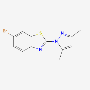 6-bromo-2-(3,5-dimethyl-1H-pyrazol-1-yl)-1,3-benzothiazole