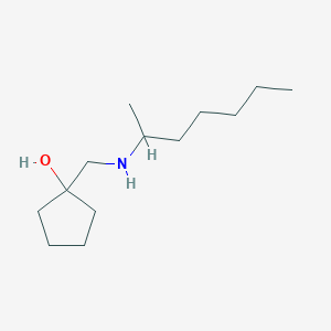 molecular formula C13H27NO B13353486 1-((Heptan-2-ylamino)methyl)cyclopentan-1-ol 