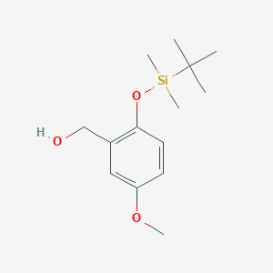 molecular formula C14H24O3Si B13353491 (2-((tert-Butyldimethylsilyl)oxy)-5-methoxyphenyl)methanol 