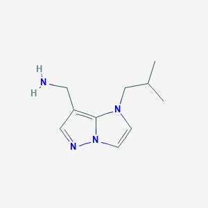 molecular formula C10H16N4 B13353506 (1-isobutyl-1H-imidazo[1,2-b]pyrazol-7-yl)methanamine 