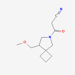 molecular formula C12H18N2O2 B13353522 3-(8-(Methoxymethyl)-6-azaspiro[3.4]octan-6-yl)-3-oxopropanenitrile 