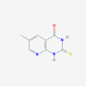 molecular formula C8H7N3OS B13353530 6-Methyl-2-thioxo-2,3-dihydropyrido[2,3-d]pyrimidin-4(1H)-one 