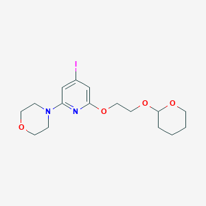 4-(4-Iodo-6-(2-((tetrahydro-2H-pyran-2-yl)oxy)ethoxy)pyridin-2-yl)morpholine