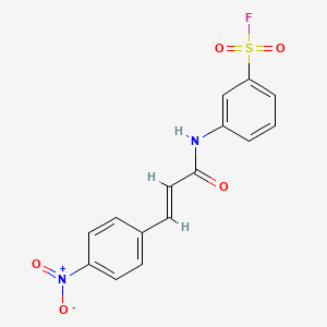 3-(3-(4-Nitrophenyl)acrylamido)benzene-1-sulfonyl fluoride