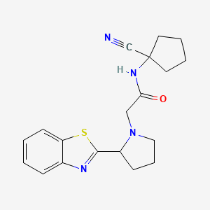 2-[2-(1,3-benzothiazol-2-yl)pyrrolidin-1-yl]-N-(1-cyanocyclopentyl)acetamide