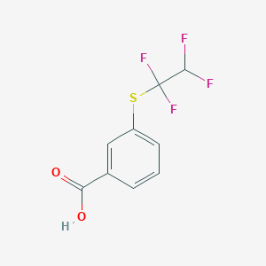 molecular formula C9H6F4O2S B13353681 3-((1,1,2,2-Tetrafluoroethyl)thio)benzoic acid 