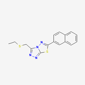 3-[(Ethylsulfanyl)methyl]-6-(naphthalen-2-yl)[1,2,4]triazolo[3,4-b][1,3,4]thiadiazole