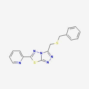 3-[(Benzylsulfanyl)methyl]-6-(pyridin-2-yl)[1,2,4]triazolo[3,4-b][1,3,4]thiadiazole