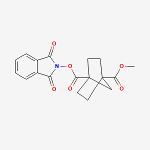 molecular formula C18H17NO6 B13353792 1-(1,3-Dioxoisoindolin-2-yl) 4-methyl bicyclo[2.2.1]heptane-1,4-dicarboxylate 