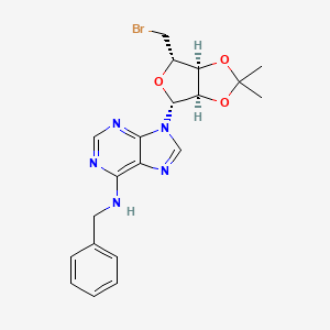 N-Benzyl-9-((3aR,4R,6S,6aS)-6-(bromomethyl)-2,2-dimethyltetrahydrofuro[3,4-d][1,3]dioxol-4-yl)-9H-purin-6-amine