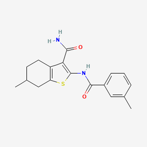 6-Methyl-2-[(3-methylbenzoyl)amino]-4,5,6,7-tetrahydro-1-benzothiophene-3-carboxamide