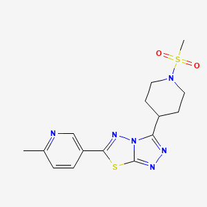 6-(6-Methyl-3-pyridinyl)-3-[1-(methylsulfonyl)-4-piperidinyl][1,2,4]triazolo[3,4-b][1,3,4]thiadiazole