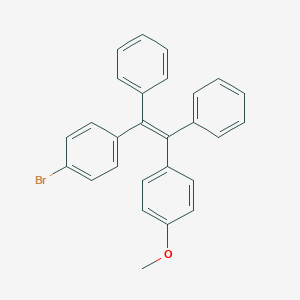 molecular formula C27H21BrO B13353872 (1-(4-Bromophenyl)-2-(4-methoxyphenyl)ethene-1,2-diyl)dibenzene 