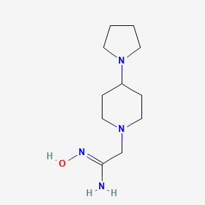 molecular formula C11H22N4O B13353878 N'-Hydroxy-2-(4-(pyrrolidin-1-yl)piperidin-1-yl)acetimidamide 