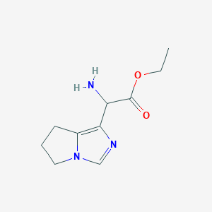 Ethyl 2-amino-2-(6,7-dihydro-5H-pyrrolo[1,2-c]imidazol-1-yl)acetate