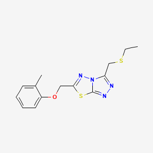 3-[(Ethylsulfanyl)methyl]-6-[(2-methylphenoxy)methyl][1,2,4]triazolo[3,4-b][1,3,4]thiadiazole