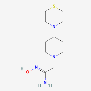 molecular formula C11H22N4OS B13353903 N'-Hydroxy-2-(4-thiomorpholinopiperidin-1-yl)acetimidamide 