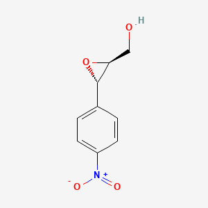 molecular formula C9H9NO4 B13353913 Oxiranemethanol, 3-(4-nitrophenyl)-, trans-(-)- CAS No. 876369-29-8