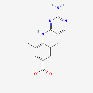 molecular formula C14H16N4O2 B13353926 Methyl 4-((2-aminopyrimidin-4-yl)amino)-3,5-dimethylbenzoate 