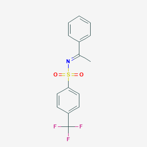 molecular formula C15H12F3NO2S B13353930 N-(1-Phenylethylidene)-4-(trifluoromethyl)benzenesulfonamide 