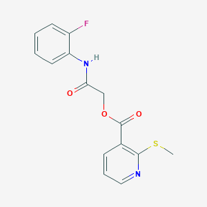 2-((2-Fluorophenyl)amino)-2-oxoethyl 2-(methylthio)nicotinate