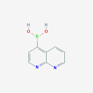 molecular formula C8H7BN2O2 B13353974 1,8-Naphthyridin-4-ylboronic acid 