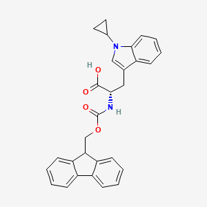 (S)-2-((((9H-Fluoren-9-yl)methoxy)carbonyl)amino)-3-(1-cyclopropyl-1H-indol-3-yl)propanoic acid