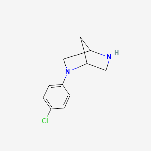 molecular formula C11H13ClN2 B13354032 2-(4-Chlorophenyl)-2,5-diazabicyclo[2.2.1]heptane 