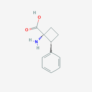 molecular formula C11H13NO2 B13354068 (1R,2R)-1-Amino-2-phenylcyclobutanecarboxylic acid 