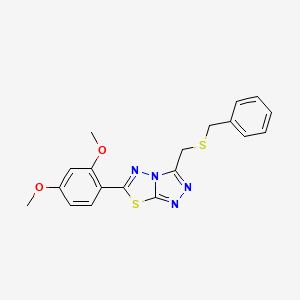 3-[(Benzylsulfanyl)methyl]-6-(2,4-dimethoxyphenyl)[1,2,4]triazolo[3,4-b][1,3,4]thiadiazole